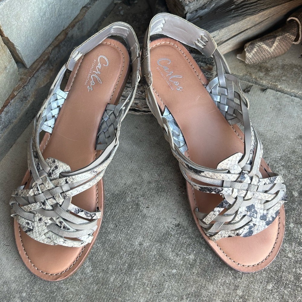 Carlos by Carlos Santana‎ Mavin slingback sandal in driftwood Sz-8.5. J
